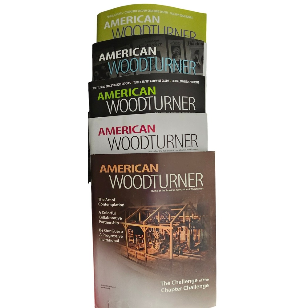 American Woodturner Magazine Journal AAW 5 Issue Lot 2010-2019 Woodworking Lathe